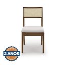 Ver imagem 4 de Conjunto Mesa Extensível Oval 4 Cadeiras Madeira Maciça Encosto Telado Tiê CabeCasa MadeiraOriginals