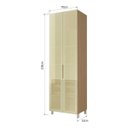 Ver imagem 3 de Cristaleira 2 Portas Vidro Reflecta Infinito Nesher 70cm 100 MDF
