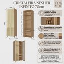 Ver imagem 5 de Cristaleira 2 Portas Vidro Reflecta Infinito Nesher 70cm 100 MDF