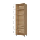 Ver imagem 4 de Cristaleira 2 Portas Vidro Reflecta Infinito Nesher 70cm 100 MDF