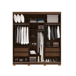 Roupeiro 3 Portas Correr Libéria Imbuia Fendi - 3