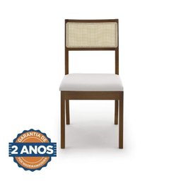 Conjunto Mesa Extensível Oval 6 Cadeiras Madeira Maciça Encosto Telado Tiê Cabecasa MadeiraMadeira - 5