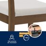 Conjunto Mesa Extensível Oval 6 Cadeiras Madeira Maciça Encosto Telado Tiê Cabecasa MadeiraMadeira - 6