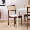 Ver imagem 5 de Conjunto Mesa Extensível Oval 6 Cadeiras Madeira Maciça Encosto Telado Tiê CabeCasa MadeiraOriginals Marrom