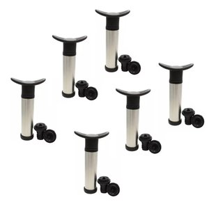 6 Conjuntos Kit Bomba A Vácuo Para Vinho Com 2 Rolhas Tampa