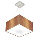 Ver imagem 1 de Lustre Pendente Quadrado Md-4041 Cúpula em Tecido 21/35x35cm Palha - Bivolt