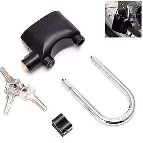 Cadeado com Alarme 2 em 1 Sensor Movimento Anti Roubo Sirene 110db Haste Longo Curto Moto Portao