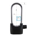 Ver imagem 5 de Cadeado com Alarme 2 em 1 Sensor Movimento Anti Roubo Sirene 110db Haste Longo Curto Moto Portao