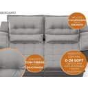 Ver imagem 4 de Sofá Bergamo 2,50m Retrátil e Reclinável Veludocristal Cinza - Netsofas