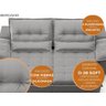 Sofá Bergamo 2,50m Retrátil e Reclinável Veludocristal Cinza - Netsofas - 4