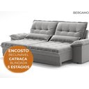 Ver imagem 7 de Sofá Bergamo 2,50m Retrátil e Reclinável Veludocristal Cinza - Netsofas