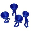 Ver imagem 4 de Kit 4 Vasos Suculentas Decoração Robert Plant Vaso 3d Decorativo Azul Metálico