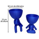 Ver imagem 3 de Kit 4 Vasos Suculentas Decoração Robert Plant Vaso 3d Decorativo Azul Metálico