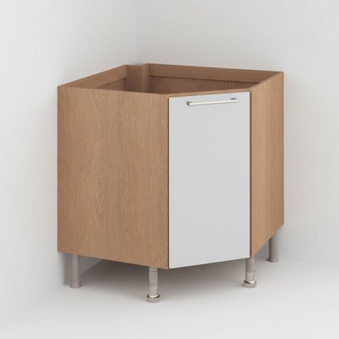 Balcão de Canto Cozinha Modulada sem Tampo 75cm Ditália