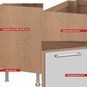 Ver imagem 5 de Balcão de Canto Cozinha Modulada sem Tampo 75cm Ditália