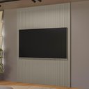 Ver imagem 1 de Painel Ripado de Madeira Decorativo para Sala Quarto 180x250cm Slats L05 Gris Fosco - Lyam Decor