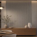Ver imagem 4 de Painel Ripado de Madeira Decorativo para Sala Quarto 180x250cm Slats L05 Gris Fosco - Lyam Decor