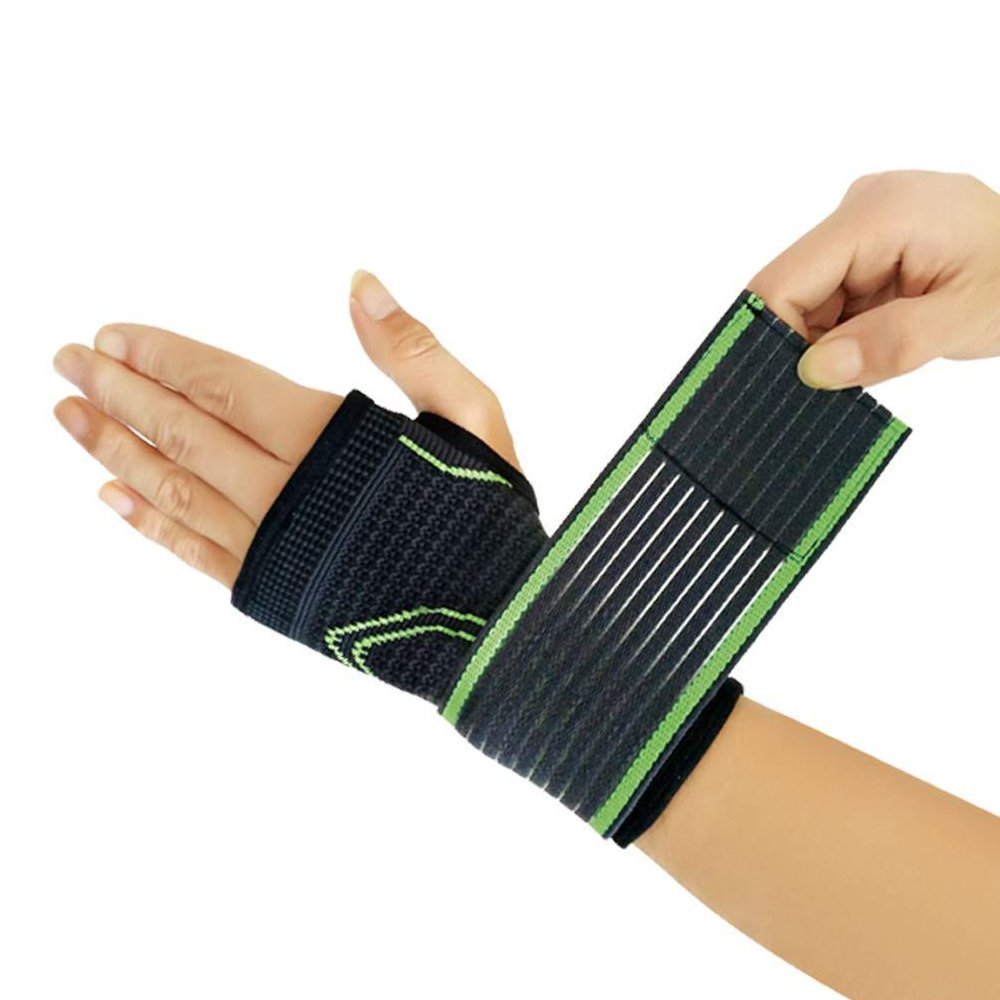 Munhequeira Protetora Sml Ajustável Alta Compressão para Mão - Adulto:Unissex/Preto/Único