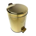 Ver imagem 4 de Kit Lavabo Inox Dourado Lixeira 12l Escova Sanitaria Papeleira France Fineza