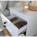 Ver imagem 4 de Mesa de Cabeceira 2 Gavetas com Chave Madri Branco