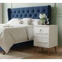 Ver imagem 2 de Mesa de Cabeceira 2 Gavetas com Chave Madri Branco