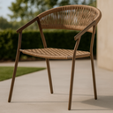 Ver imagem 4 de Kit 4 Cadeiras Corda Náutica Duda com Braço em Aluminio Bege