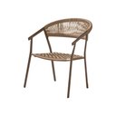 Ver imagem 2 de Kit 4 Cadeiras Corda Náutica Duda com Braço em Aluminio Bege