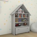 Ver imagem 6 de Estante Nina Casinha Organizadora Infantil Boneca c/ Nichos e Gaveta Rosa