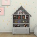 Ver imagem 5 de Estante Nina Casinha Organizadora Infantil Boneca c/ Nichos e Gaveta Rosa