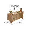 Ver imagem 6 de Balcão Ilha Cozinha Gourmet Imperatriz com 2 Portas e 5 Gavetas 200cm Freijó Grafite