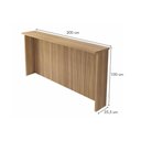 Ver imagem 7 de Balcão Ilha Cozinha Gourmet Imperatriz com 2 Portas e 5 Gavetas 200cm Freijó Grafite