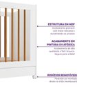 Ver imagem 5 de Berço Evolutivo 2 em 1 com Grades Palito em Madeira Maciça Casulo Casatema MadeiraOriginals Branco