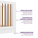 Ver imagem 5 de Berço Evolutivo 2 em 1 com Grades Palito em Madeira Maciça Casulo Casatema MadeiraOriginals Branco
