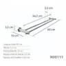 Toalheiro Duplo 60 Cm Inox - Kromus RD0111 - 3