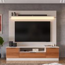 Ver imagem 2 de Estante Home Noble 1.8 com Led para Tv até 75 Polegadas Design Moderno para Sala Off White/