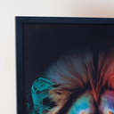 Ver imagem 3 de Quadro com Moldura Impressão de Leão em Tela 62x43cm Colorido
