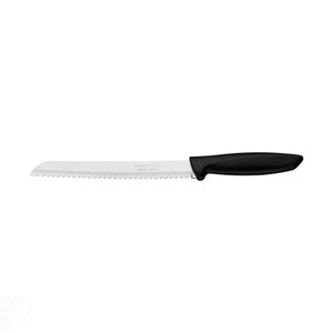 Faca para Pão Tramontina Plenus com Lâmina em Aço Inox e Cabo de Polipropileno Preto 8"