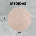 Ver imagem 4 de Tapete Macio Peludo 1,00m Redondo Creme Perola