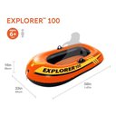 Ver imagem 5 de Barco Bote Inflável Infantil 147cm Explorer 100 Laranja Alça 80kg Intex