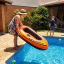 Ver imagem 4 de Barco Bote Inflável Infantil 147cm Explorer 100 Laranja Alça 80kg Intex