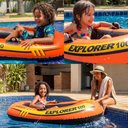 Ver imagem 2 de Barco Bote Inflável Infantil 147cm Explorer 100 Laranja Alça 80kg Intex