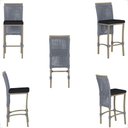 Ver imagem 5 de Mesa Bistro e 4 Banquetas Roma Fendi Corda Náutica 12 Trama Original