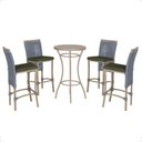 Ver imagem 1 de Mesa Bistro e 4 Banquetas Roma Fendi Corda Náutica 12 Trama Original