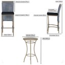 Ver imagem 2 de Mesa Bistro e 4 Banquetas Roma Fendi Corda Náutica 12 Trama Original