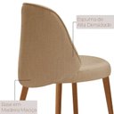 Ver imagem 5 de Conjunto de Mesa de Jantar Bia Tampo Barril Laminado e 6 Cadeiras Ester Marrom/Linho Palha/Imbuia/Cinamomo