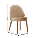 Ver imagem 4 de Conjunto de Mesa de Jantar Bia Tampo Barril Laminado e 6 Cadeiras Ester Marrom/Linho Palha/Imbuia/Cinamomo