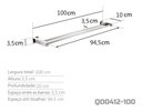 Ver imagem 3 de Toalheiro Duplo 1 Metro Inox - Kromus QD0412-100