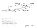 Ver imagem 2 de Toalheiro Duplo 1 Metro Inox - Kromus QD0412-100