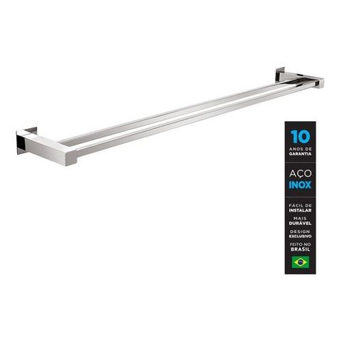 Toalheiro Duplo 1 Metro Inox - Kromus QD0412-100