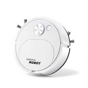 Robô Aspirador de Pó Automático Branco Recarregável Usb